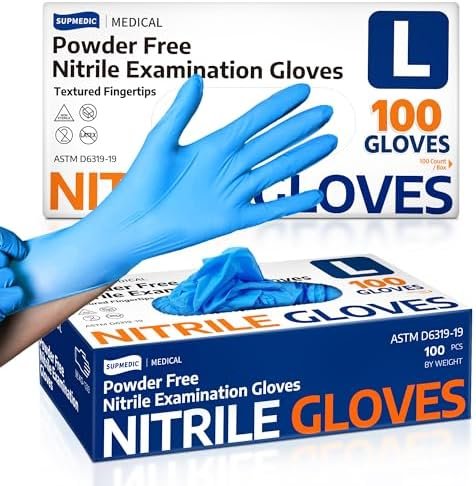 Medical Soft Max™ Nitrile Exam Gloves, 100 Count Latex-Free Powder-Free Non-Sterile Food Safe Dispos