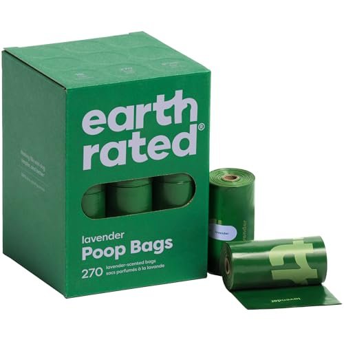 Earth Rated Poop Bags for Dogs, Guaranteed Leak Proof and Extra Thick Waste Bag Refill Rolls, Lavend