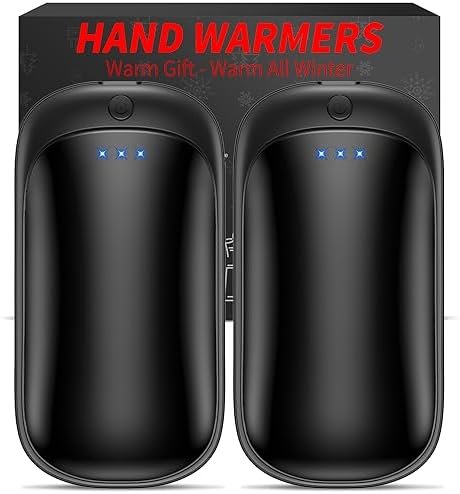 2 Pack Hand Warmers Rechargeable, Portable Electric Hand Warmers Reusable, USB 2 in 1 Handwarmers, O