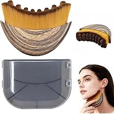 Lymphatic Contour Face Brush, Manual Lymphatic Drainage Massager, Natural Makeup Brushes with Durabl